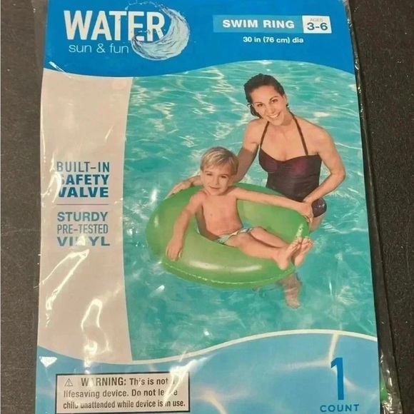 Kids Swim Shirt Size 2-4 M & Pool Float Blue and Green. New - Picture 2 of 6